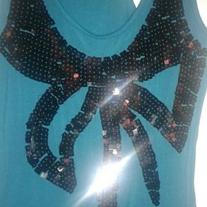 MILEY CYRUS MAX AZRIA TEAL TOP